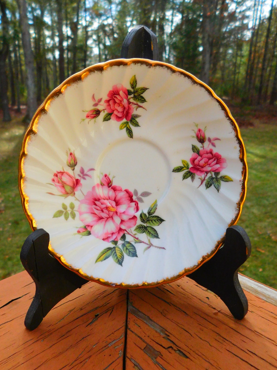 Royal Sutherland Pink Rose Bone China Cup and Saucer Made in England - Etsy