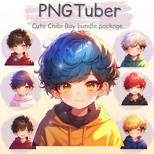 6 PNGTuber Model bundle Kawaii Anime Vtuber Asset Premade Twitch OBS Streaming Overlay Veadotube Veadomini  Instant Download