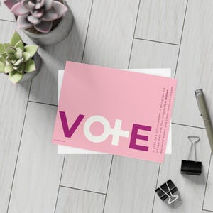 Cartes postales pour les électeurs – Vote des femmes – Engagez votre vote – Papeterie pour l'engagement civique