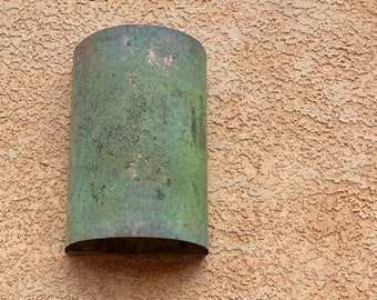 Light Sconce // Copper Verdigris // Half Round