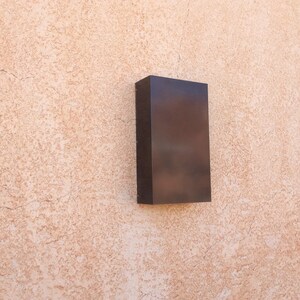 Steel Light Sconce // Rectangular // Patinaed // Interior image 4