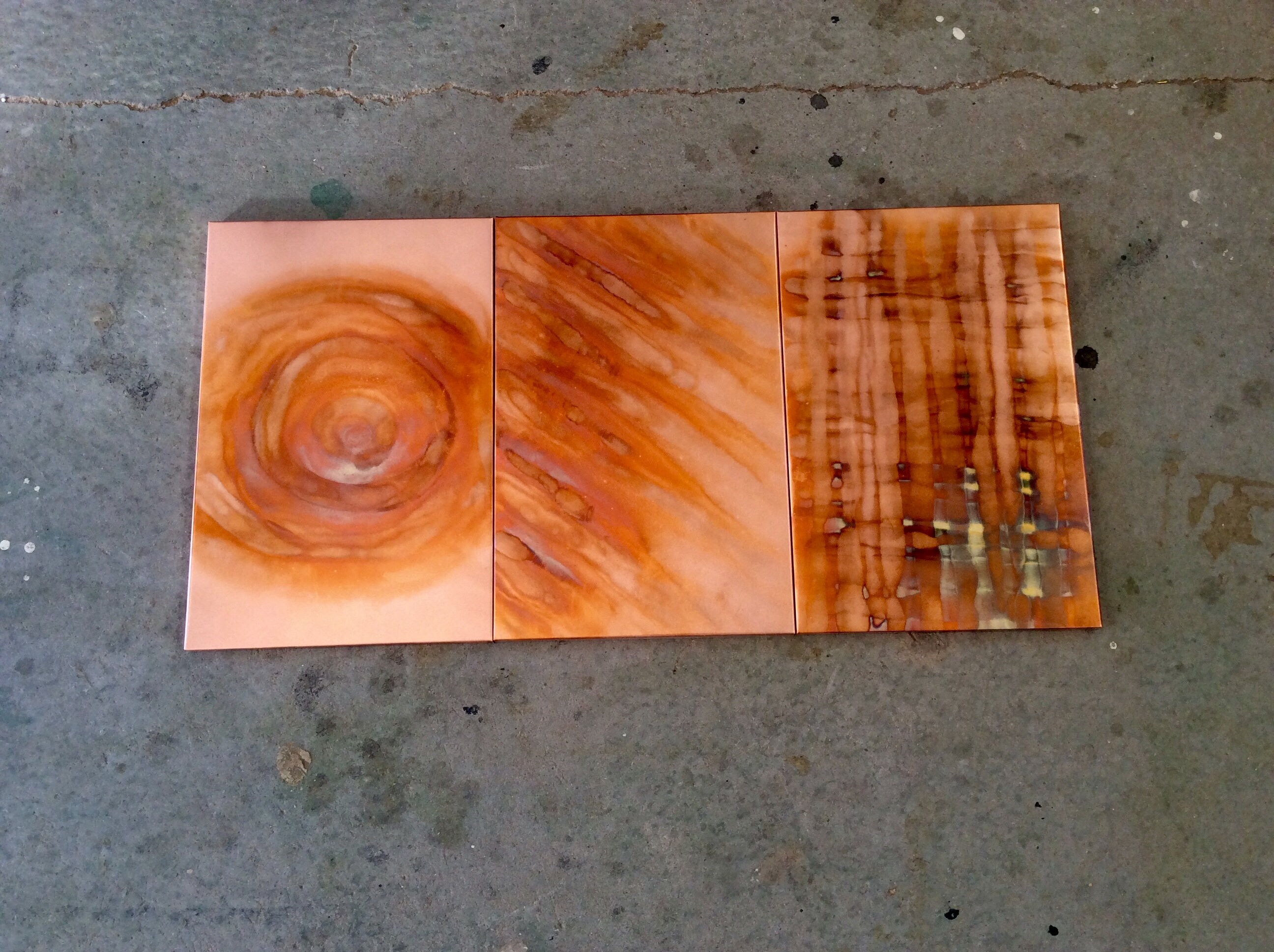 Copper Art / Flame Painted 0001 / Wall Art Etsy