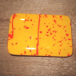 Fused Glass Yellow Beltbuckle