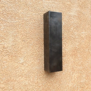 Steel Light Sconce // Linear // Patinaed // Interior