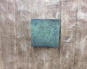Light Sconce // Copper Verdigris // Square