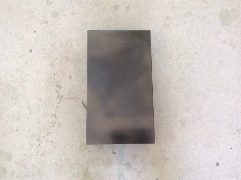 Steel Light Sconce // Rectangular // Patinaed // Interior image 5