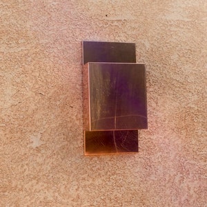 Raw Copper Square Contemporary / Light Sconce