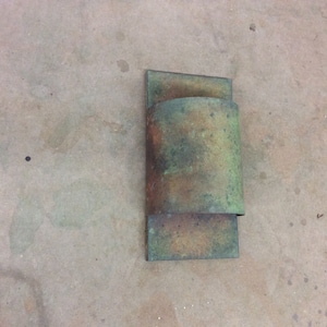 All Copper / Verdigris / Contemporary Half Round / Light Sconce
