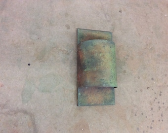 All Copper / Verdigris / Contemporary Half Round / Light Sconce