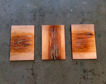 Copper Art / Flame Painted #0002 / Wall art