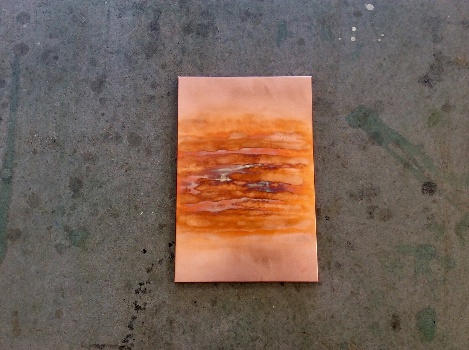 Copper Art / Flame Painted 0002 / Wall Art Etsy