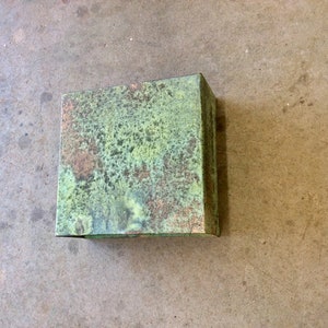 Light Sconce // Copper Verdigris // Square