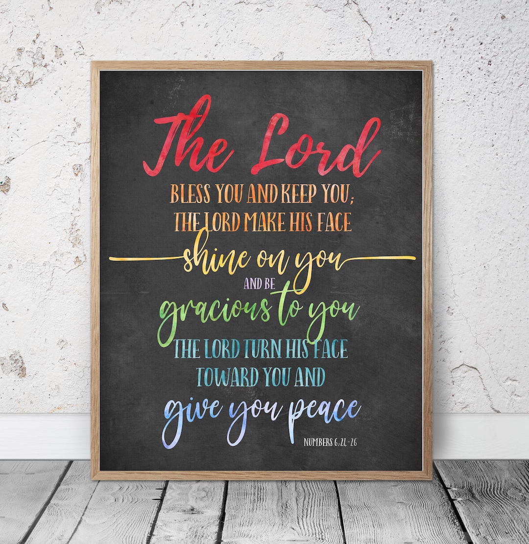 The Lord Bless You and Keep You, Numbers 6:24-26, Bible Verse Printable ...