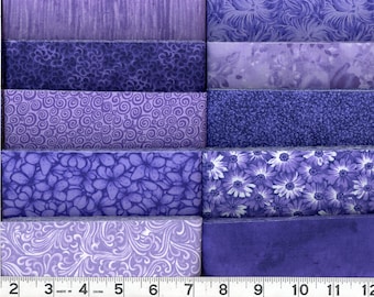Purple Passion Jelly Roll Quilting Fabric 40 -  2 1/2 inch strips -