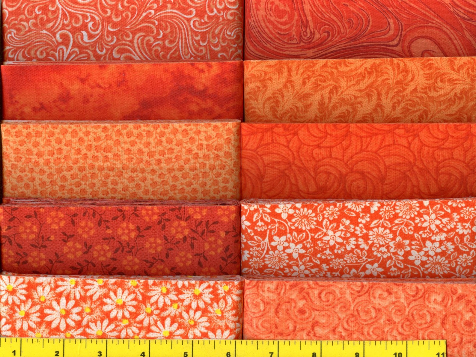 Orange Delight Jelly Roll 40 2.5 Strips Quilting Etsy