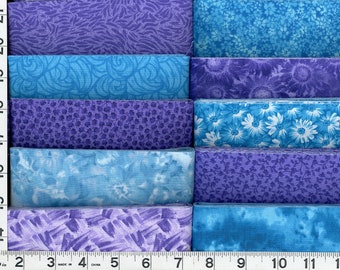 Teal and Purple Jelly Roll 40 -  2 1/2&quot;   Strips