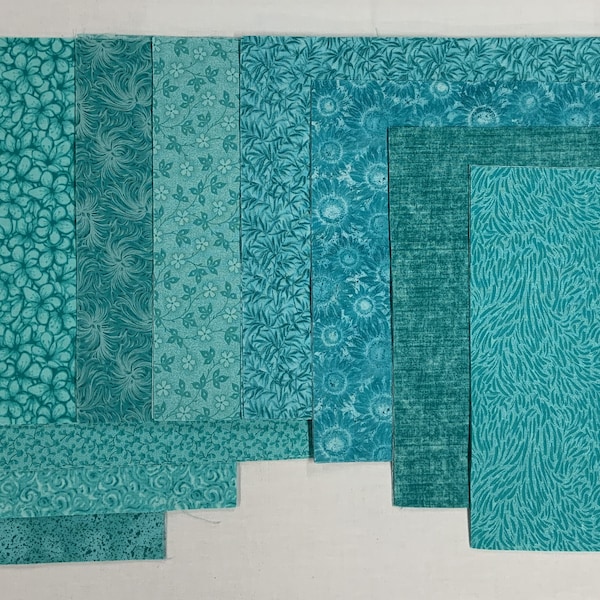 Aqua  Layer Cake  - Quilting Fabric 40 - 10" inch squares