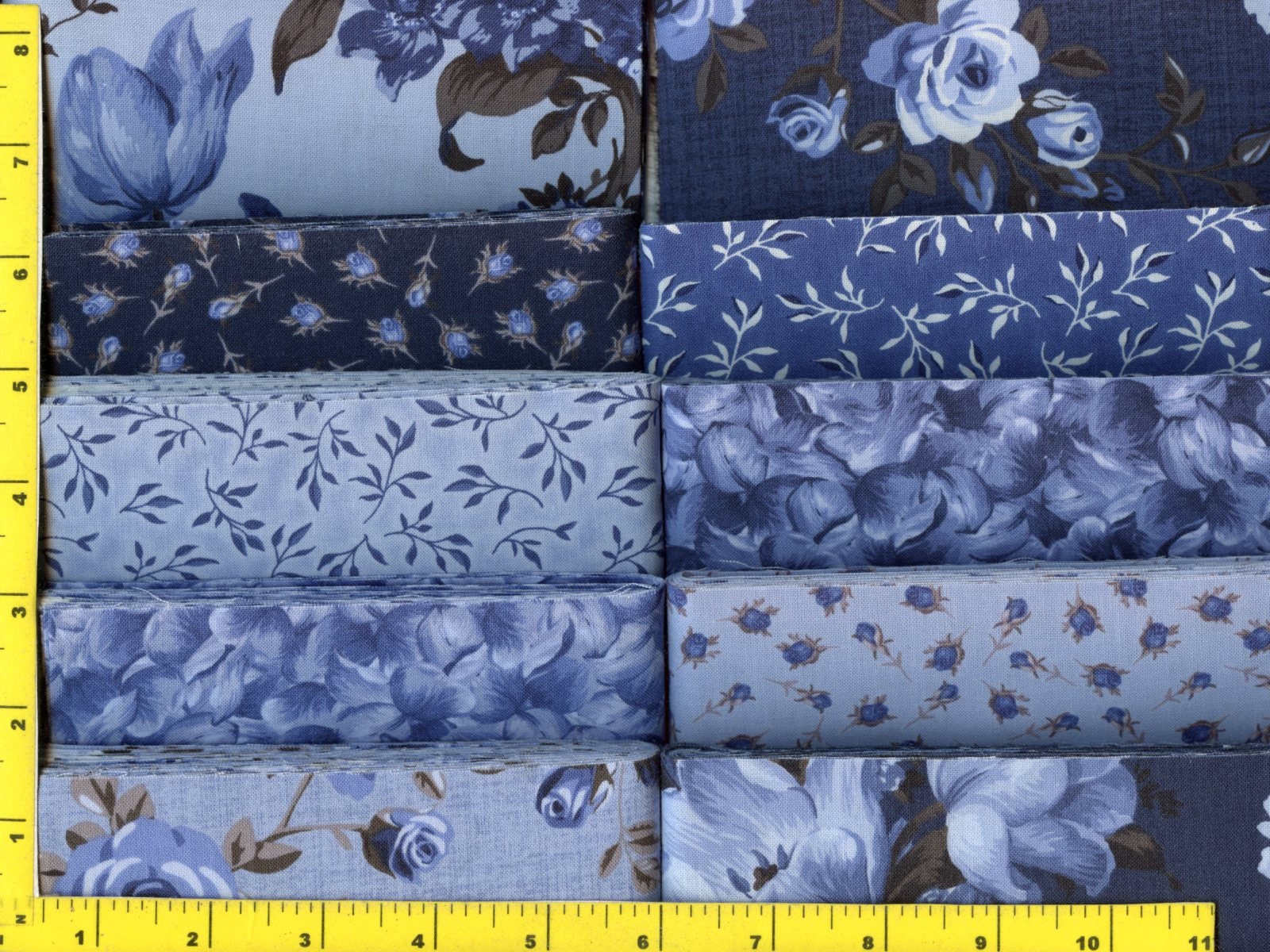 Blue Elegance Jelly Roll Quilting Fabric 40 2 1/2 x Etsy