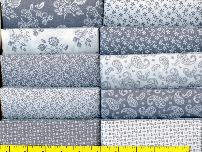 Country Grey Jelly Roll 40 2.5 Strips Quilting Fabric Etsy