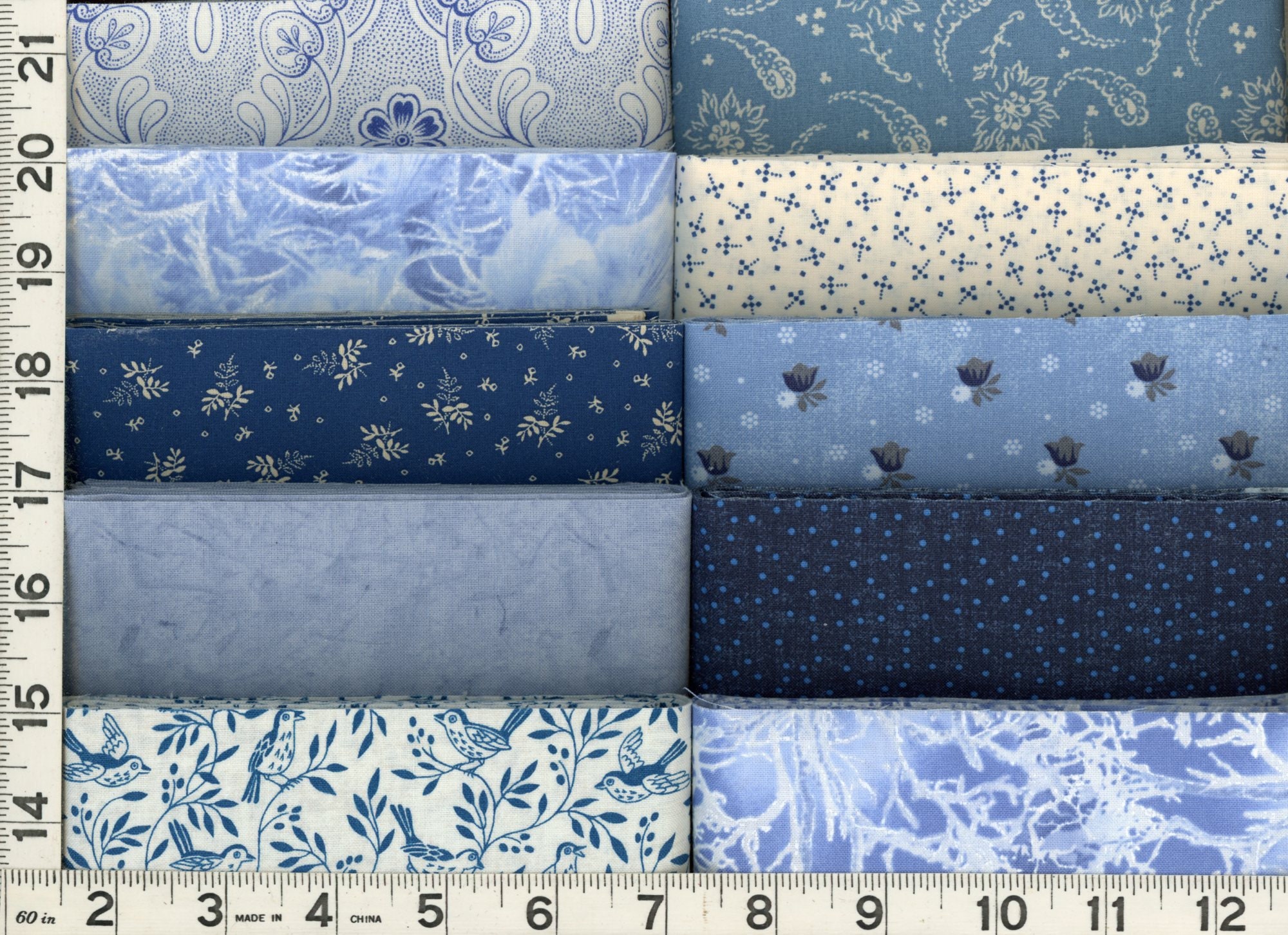 blue Series) Fabric Jelly Rolls Jelly Roll Fabric Strips - Temu