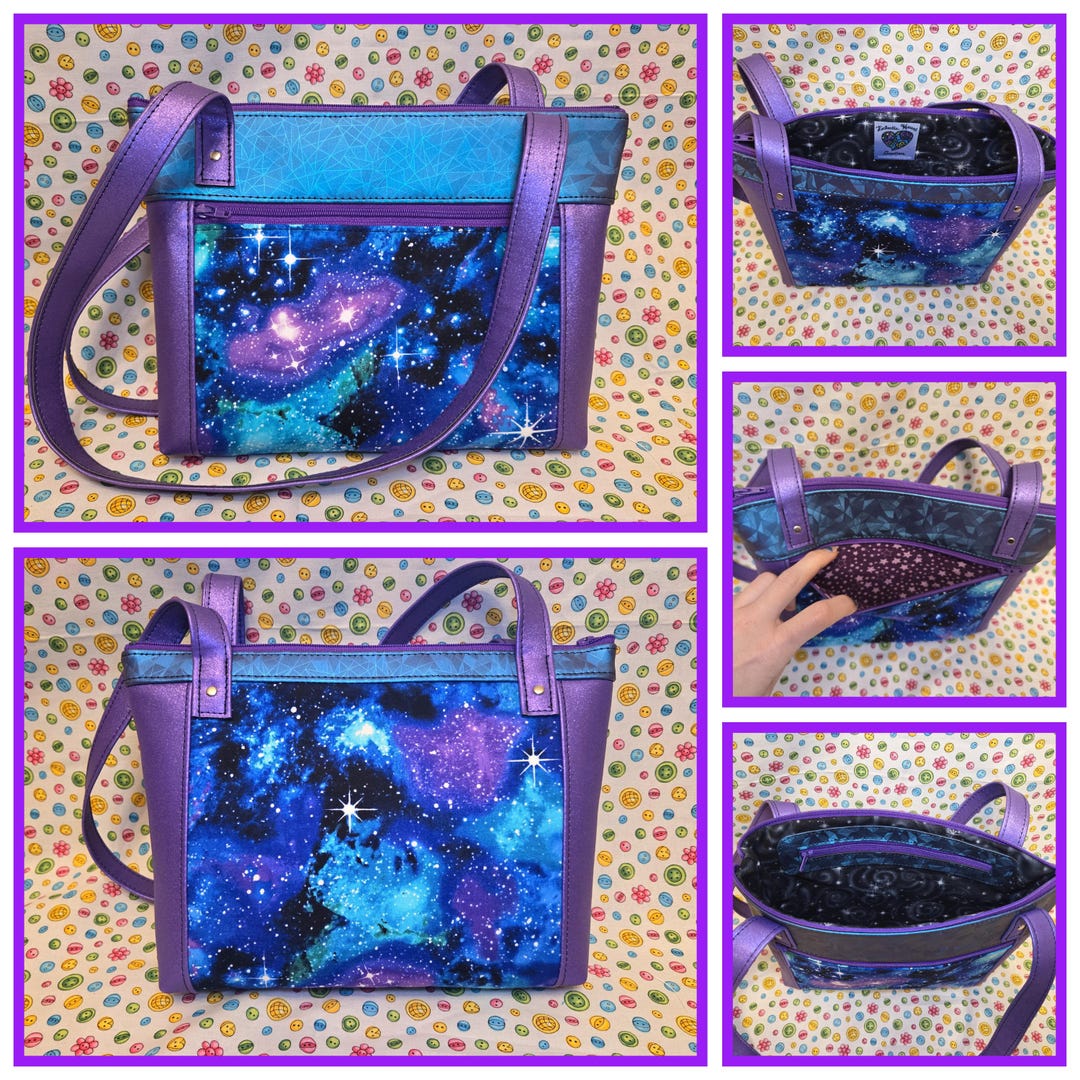Galaxy Purple Stardust Space Print Premium Backpack