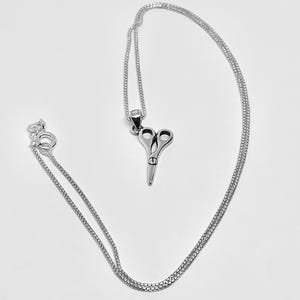 Sterling Silver Little Dainty Scissors Necklace, Hairdresser Necklaces, Silver Chain, Hair Stylist, Salon