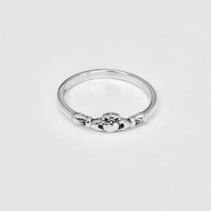 Sterling Silver Mini Claddagh Ring: Irish Love & Loyalty