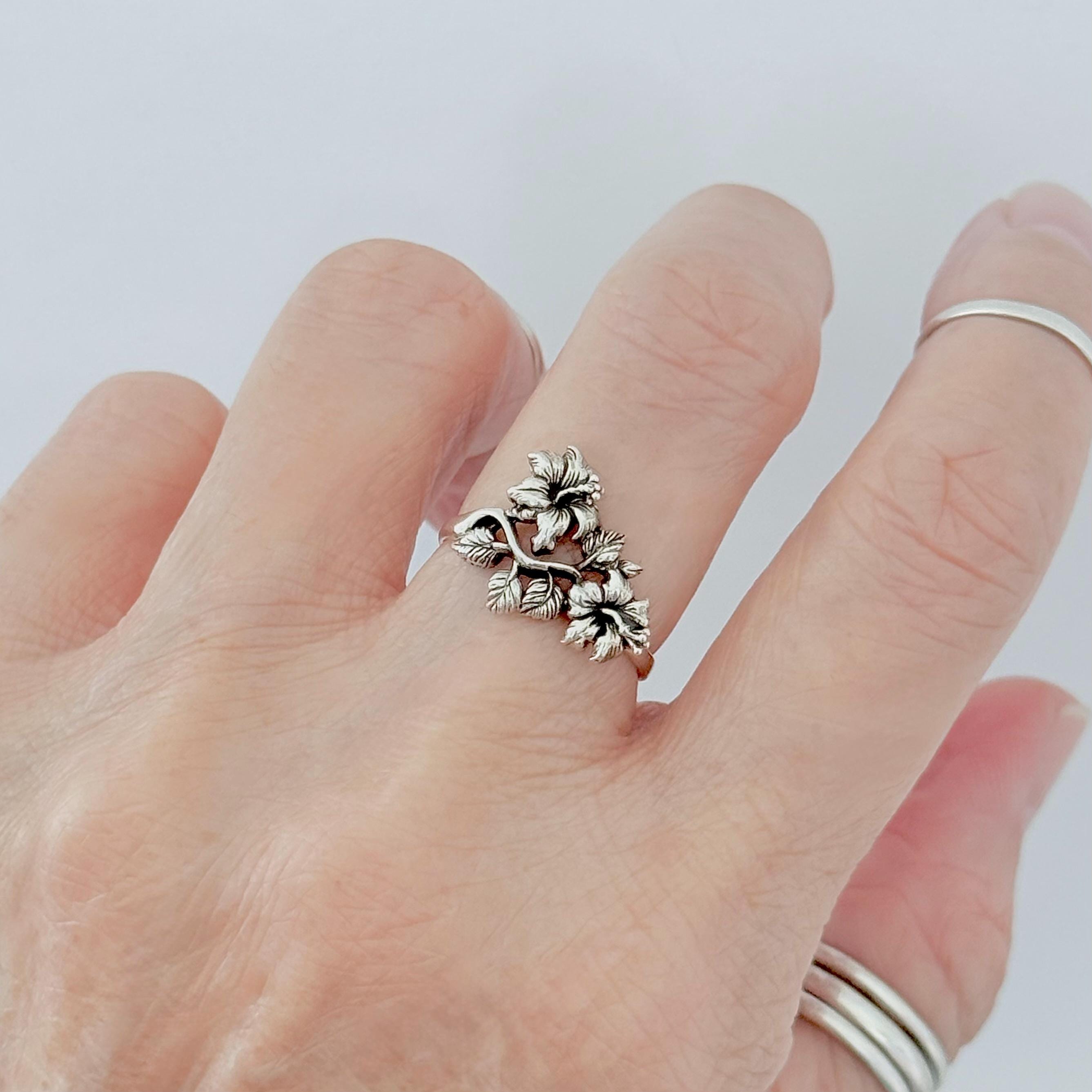 Sterling Silver Lily Flower Ring