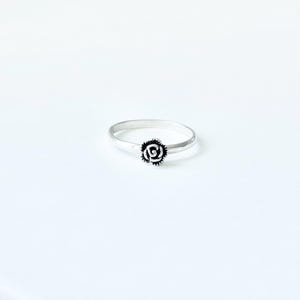 Sterling Silver Little Dainty Rose Ring, Flower Ring, Silver Rings, Love Roses