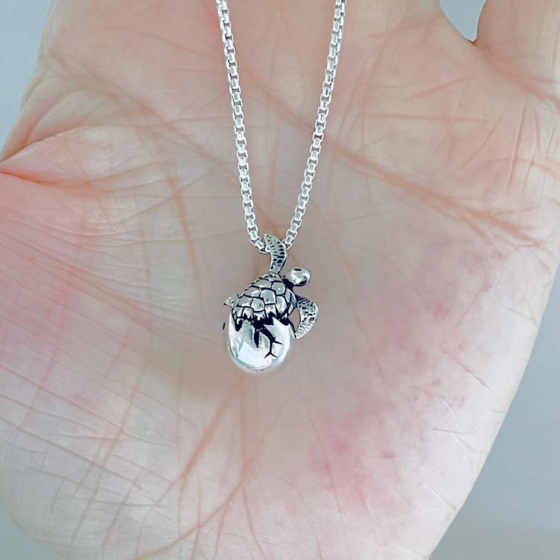925 Sterling Silver Turtle Hatching Necklace: Moving Head & Legs - Etsy