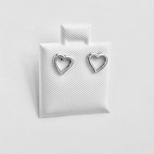 Sterling Silver Small Open Heart Earring, Stud Earrings, Love Earring, Silver Earrings