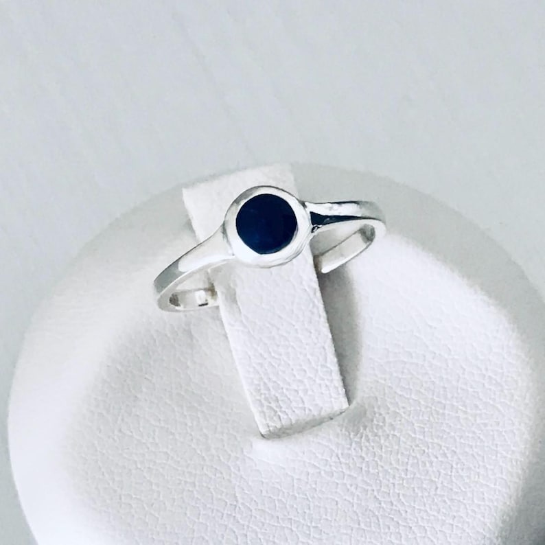 925 Sterling Silver Dainty Synthetic Sodalite Toe Ring: Silver Stone ...