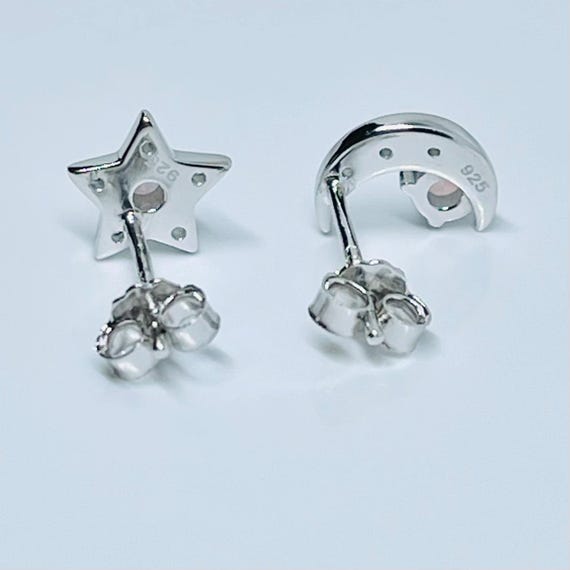 Collier opale lune et étoile en argent sterling, collier croissant de lune et étoile céleste, cadeau pour elle - France