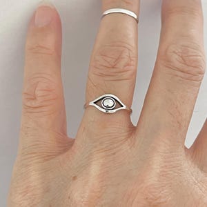 Sterling Silver Evil Eye Ring: Protector Ring