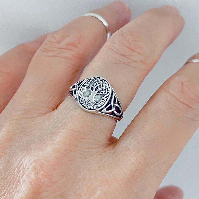 Fortune Rings Silver Sterling Silver Tree of Life Ring: Celtic Knot Fortune Ring - Etsy