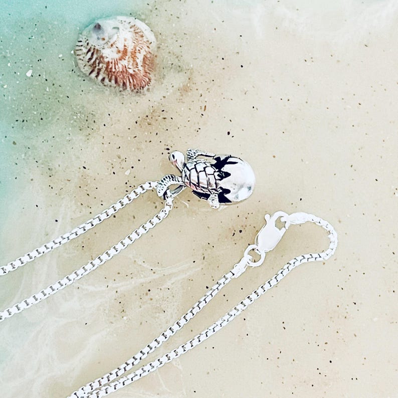 925 Sterling Silver Turtle Hatching Necklace: Moving Head & Legs - Etsy