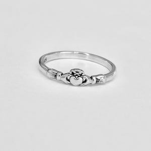 Sterling Silver Mini Claddagh Ring: Irish Love & Loyalty