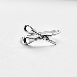 Sterling Silver Delicate Scissors Ring, Hair Stylist Ring, Hairdresser Rings, Salons