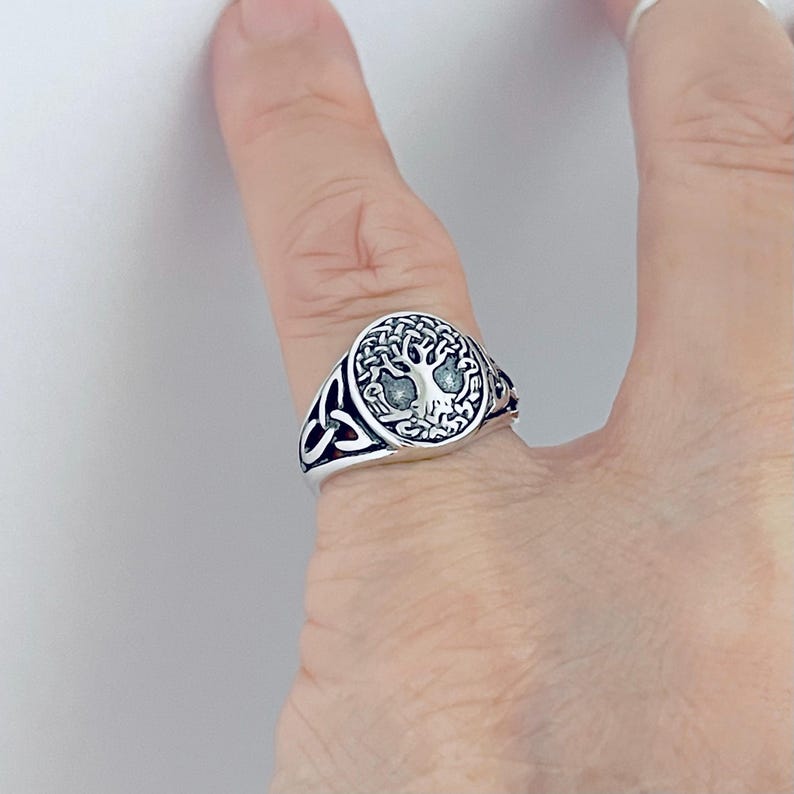Fortune Rings Silver Sterling Silver Tree of Life Ring: Celtic Knot Fortune Ring - Etsy