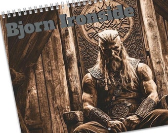 Viking Heroes Wall Calendar 2025, Viking Calendar Art, Norse Mythology Decor, Planner for Globetrotters, Gift for History Lovers, Fantasy