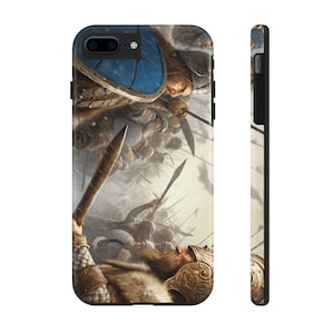 Danes Vs. Saxons, Viking Battle Tough Phone Case, Warrior Design, Perfect Gift for Him, Gamer Accessory, Rugged Phone Protection