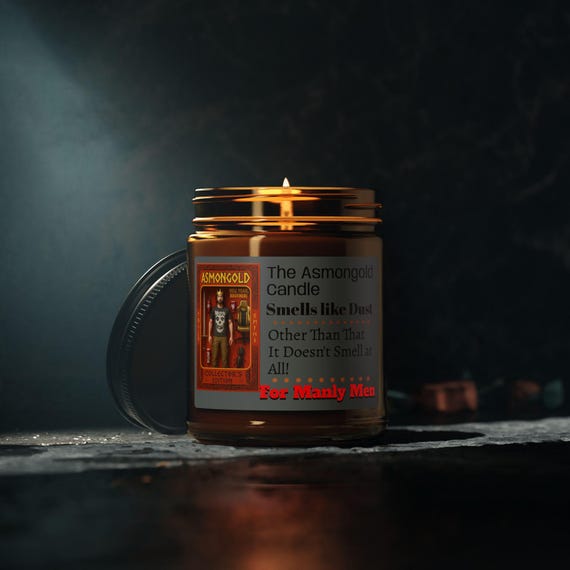 Asmongold Candle for Manly Men, Amber Jar, Ecofriendly
