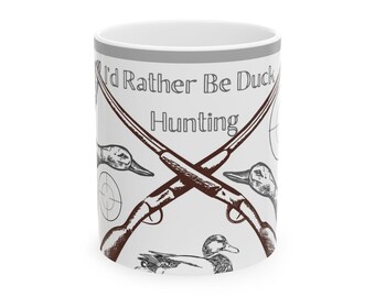 Taza "Prefiero cazar patos" / Regalo único para cazadores, amantes de las actividades al aire libre, amantes del café, cumpleaños, Día del Padre