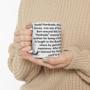 Harald Hadrada: Viking Warrior Mug, Celebrate Norse Heritage, Unique Gift for History Lovers, Coffee Tea Cup, 11oz 15oz Options