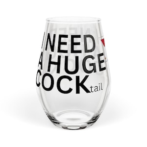 Funny Stemless Wine Glass, Perfect Gift for Wine Lovers, Unique Naughty Barware, Ladies Night Essential, Cheeky Cocktail Glass
