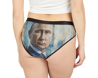 Bragas de Putin con mensaje político: ropa interior femenina, regalo divertido, ropa original, lencería llamativa, idea de regalo novedosa.