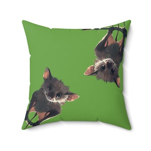 Whimsical Cartoon Bat Pillow - Cozy Home Decor, Dog Lover Gift, Unique Cushion for Kids' Room, Pet-Themed Decor, Fun Animal Art