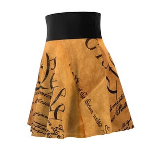 Vintage Constitution Women's Skater Skirt, Retro Style Skirt, Casual Patriotic Wear, Patriot Ladies Fashion, USA Independence, Unique Gift image 4