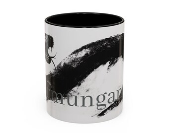 Artistic Black and White Coffee Mug, Modern Drinkware Gift for Artists, Graphic Designer's Mug, Home Office Decor, Unique Birthday Present