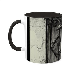 Mystical Raven Mug, Enigmatic Raven Cup, Gothic Coffee Mug, Unique Black Bird Drinkware, Halloween Gift for Bird Lovers image 4